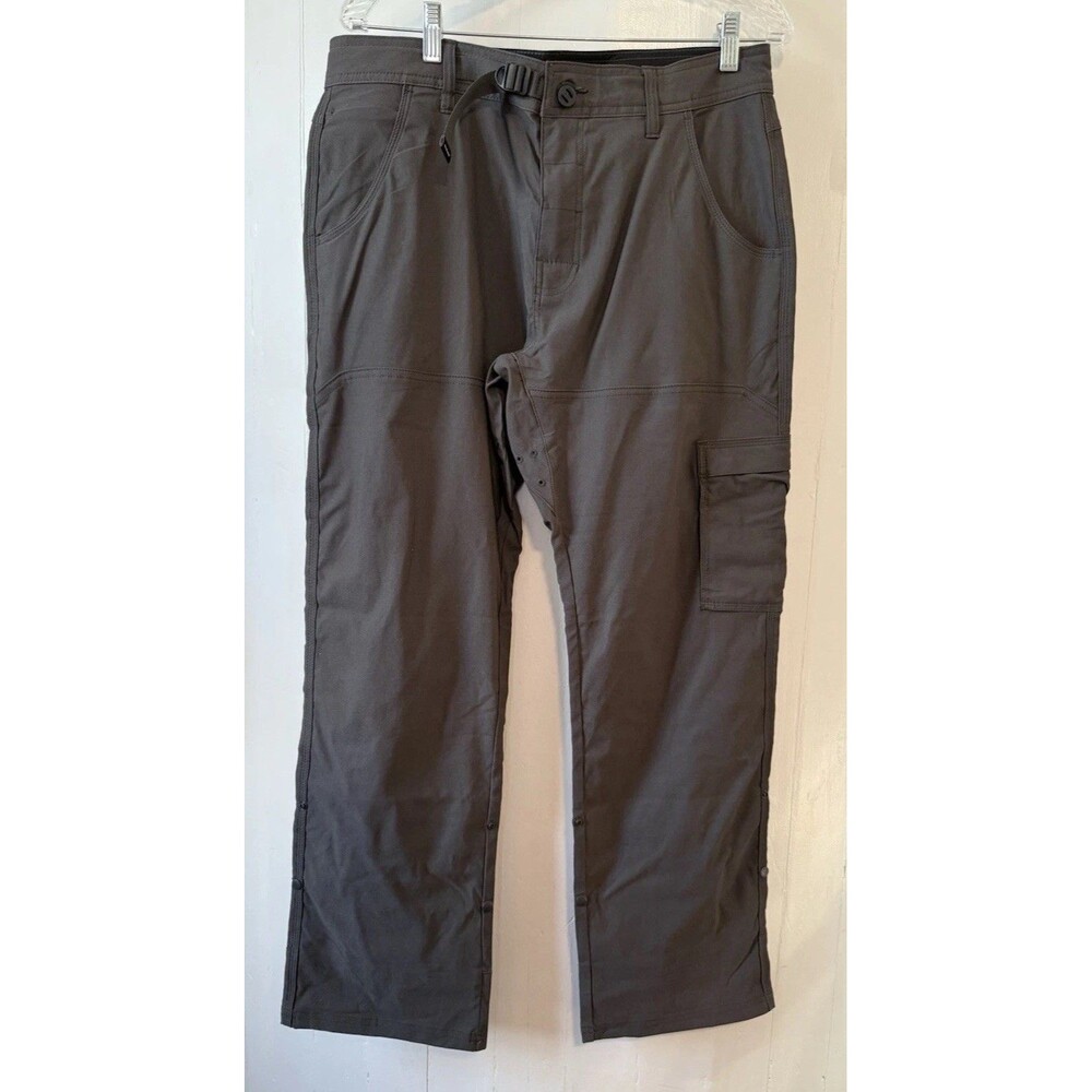 Prana Zion II Stretch Relaxed Fit Mens 33x30 Dark Iron   Gorpcore Pants NWT